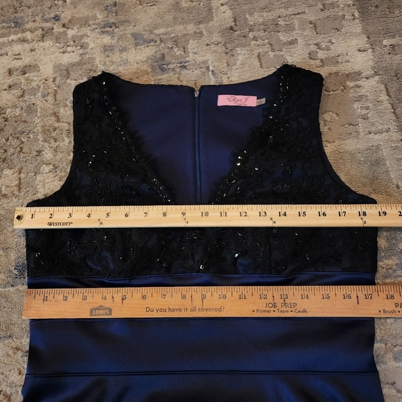 Eliza J. Navy/Black Lace sleeveless dress - Picture 15 of 17